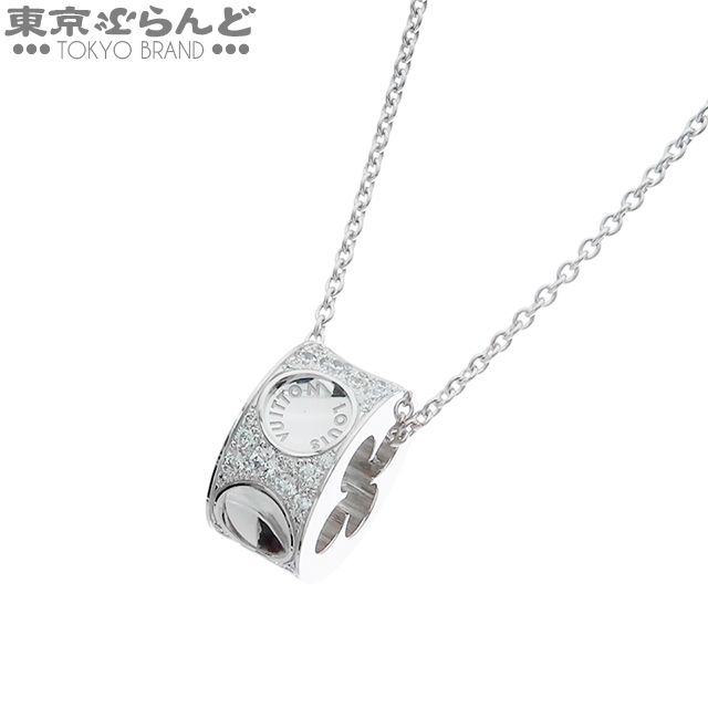 101872745 ルイヴィトン パンダンティフアンプラントペンダント Q93164 K18WG ダイヤ モノグラムフラワー GM ネックレス レディース 仕上済