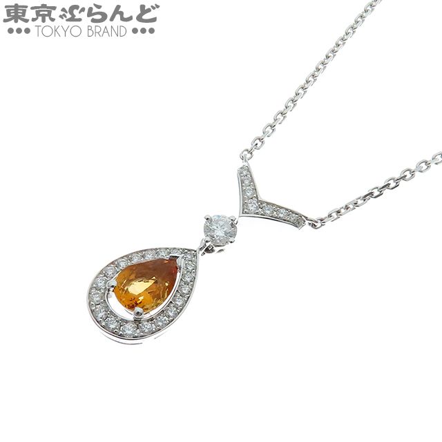 ショーメ Chaumet ジョゼフィーヌネックレス ホワイトゴールド K18WG シトリン ダイヤモンド エグレット ペアシェイプ ペンダント レディース 仕上済 101823749