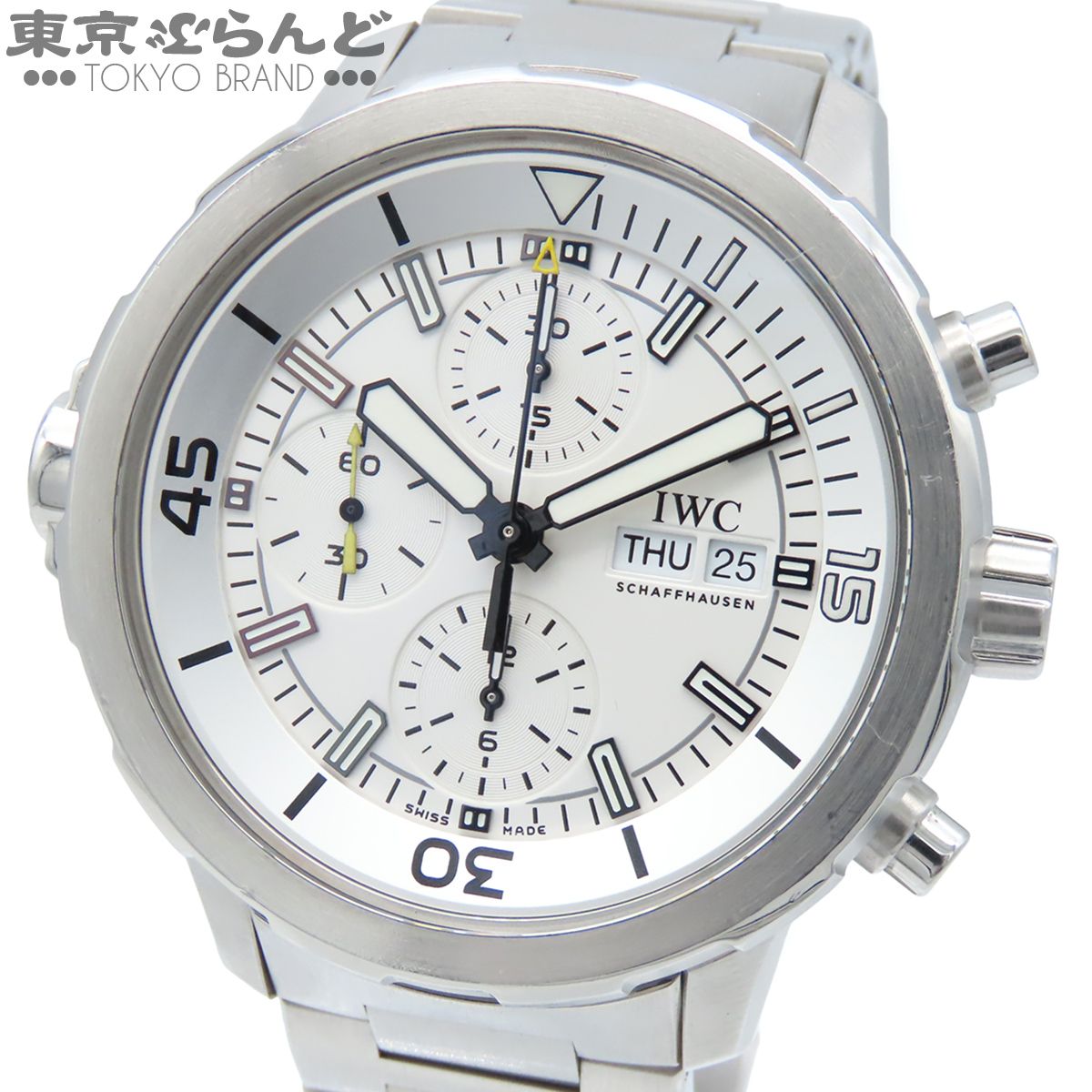 IWC International Watch Company アクアタイマー IW376802 ホワイト SS クロノグラフ 保証書付き 腕時計 メンズ 自動巻 101839741