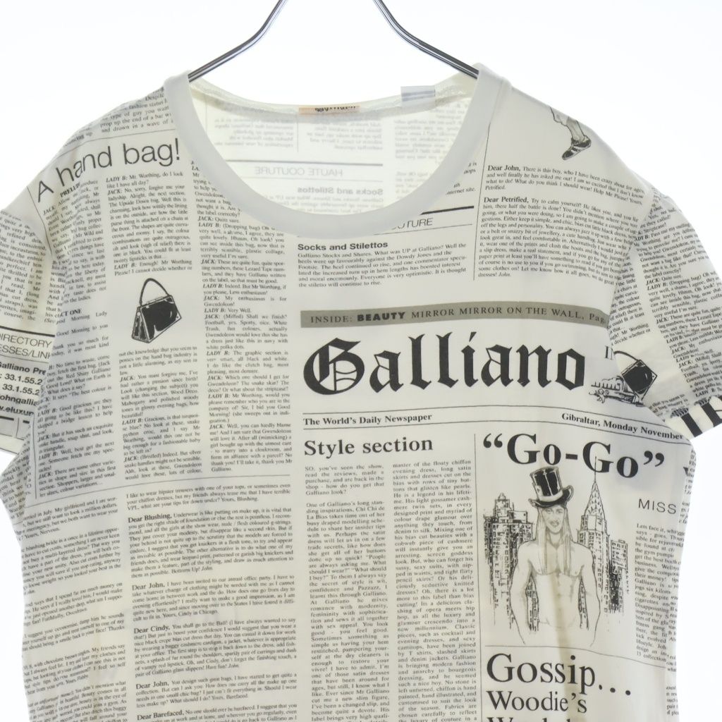 John Galliano (ジョン ガリアーノ) ニュースペーパープリント 