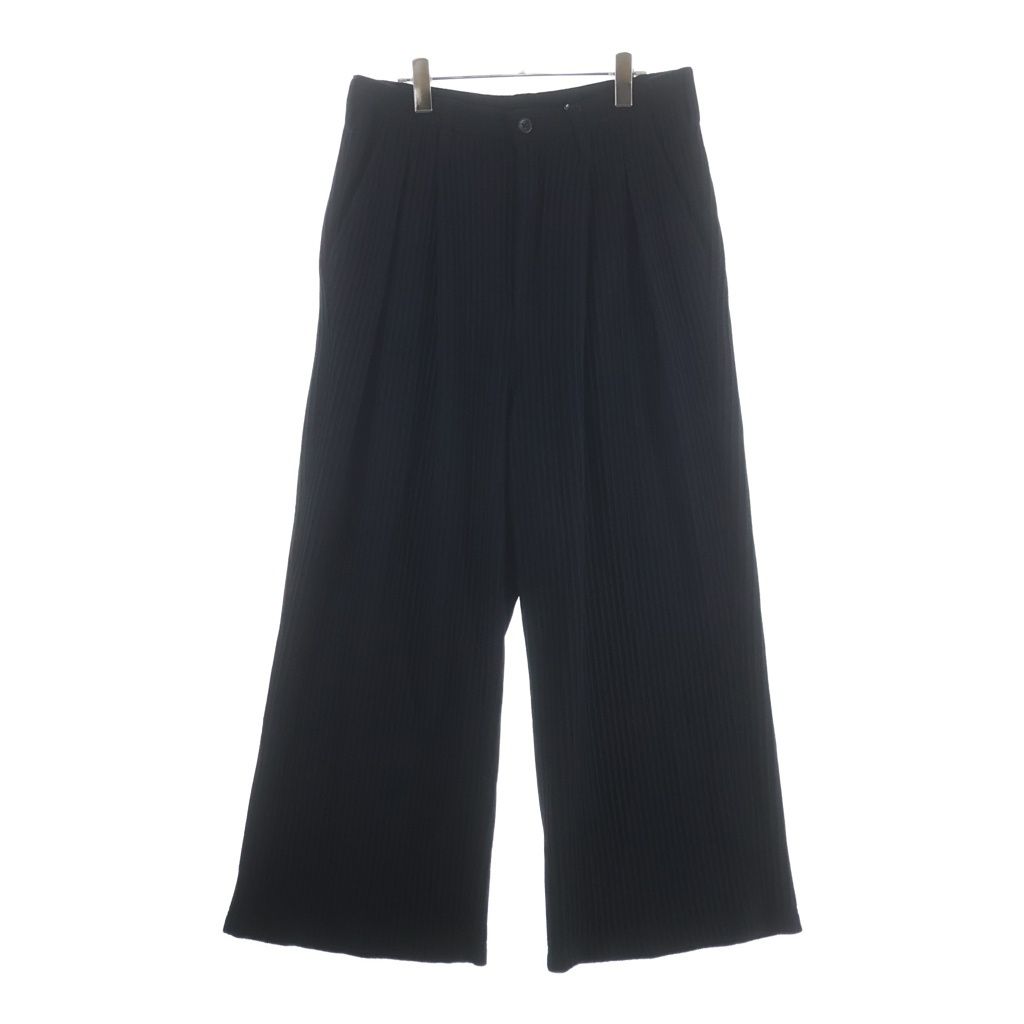 ANCELLM (アンセルム) WIDE EASY PANTS ワイド プリーツ イージーパンツ ブラック ANC-PT113-B