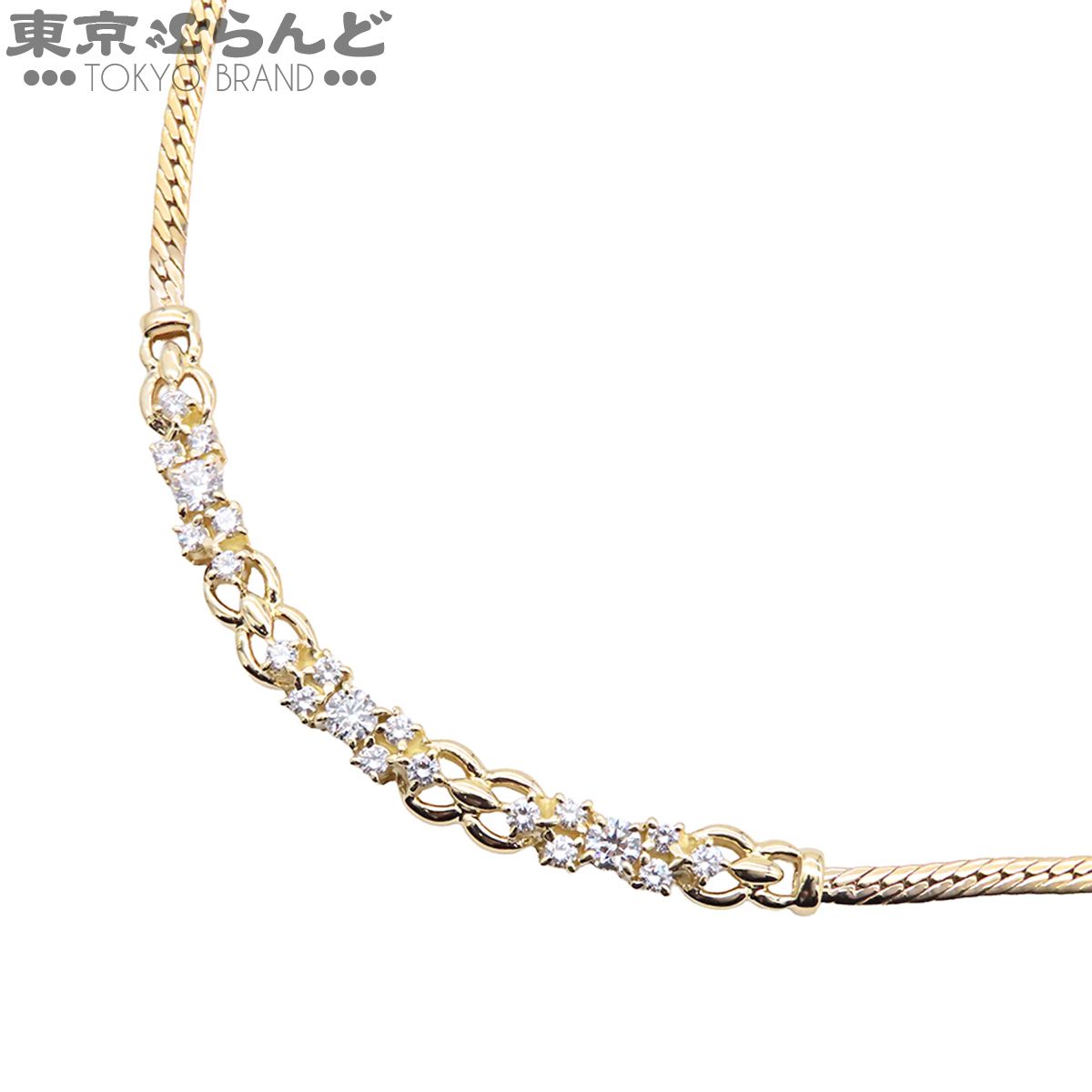 ミキモト MIKIMOTO イエローゴールド K18YG ダイヤモンド 1.01ct チェーン ネックレス レディース 仕上済 101846345 249,233円