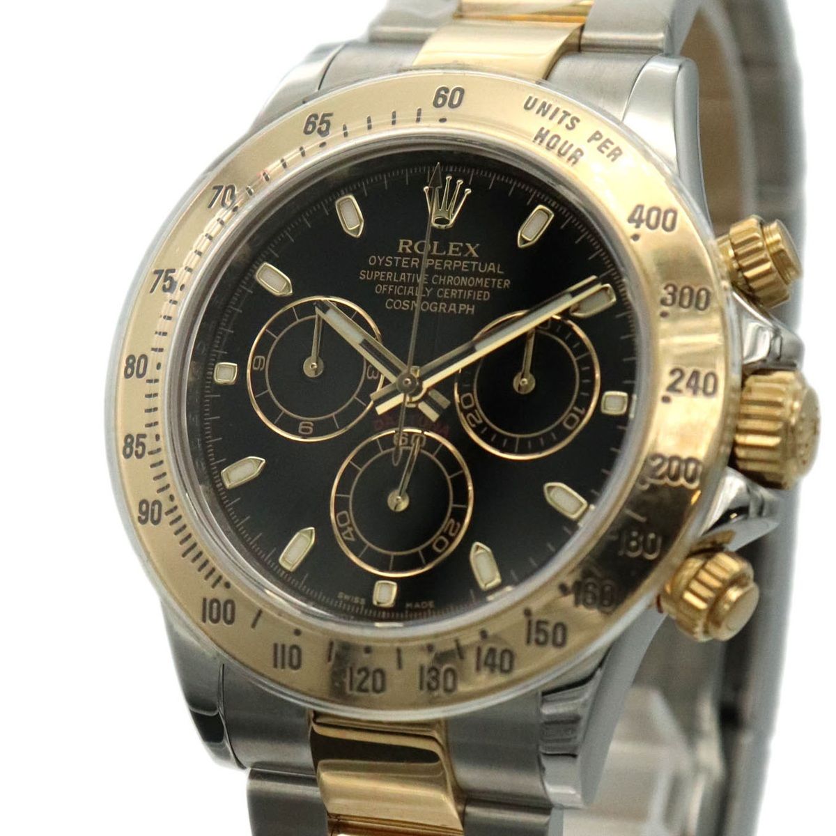 美品 ROLEX ロレックス コスモグラフ デイトナ 116523 K18YG 腕時計 自動巻き ブラック メンズ