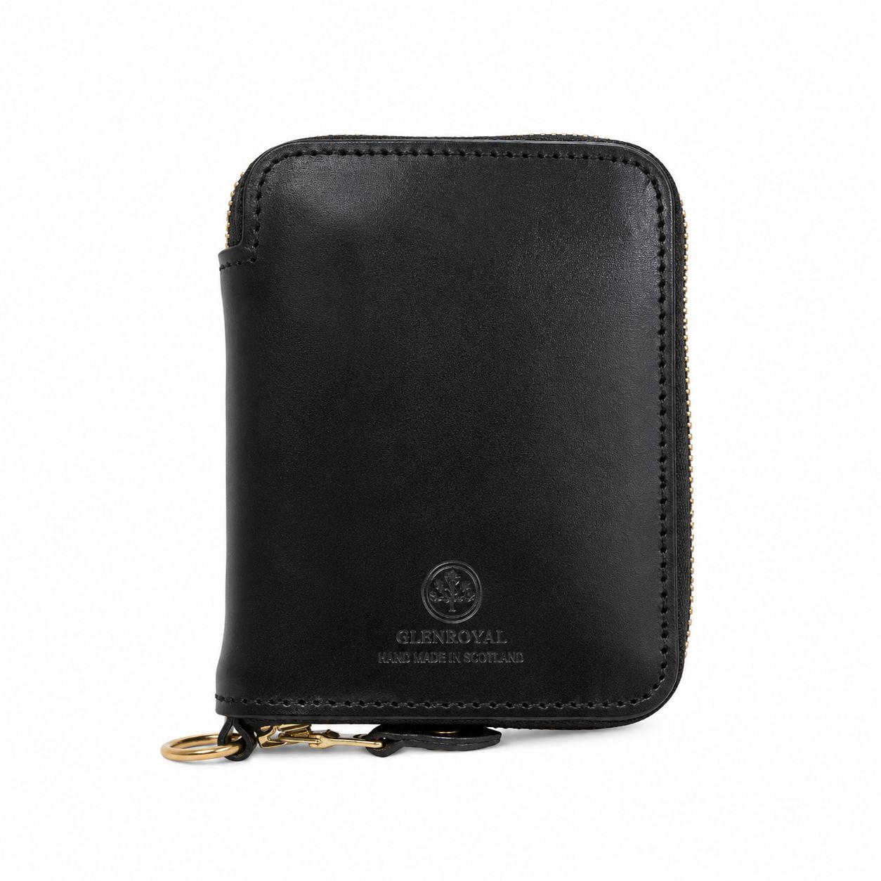 【ギフト対応可】グレンロイヤル GLENROYAL 二つ折り財布 ZIP AROUND SMALL WALLET NEW BLACK ラウンドファスナー ブライドルレザー メンズ レディース 人気 ブランド おしゃれ 誕生日 記念 プレゼント ギフト 送料無料