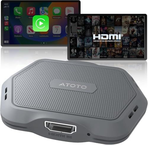 【新品】AD1 カープレイ ワイヤレス CarPlay Box ボックスアダプター 車載HDMI入力対応、2 in 1ドングル CarPlay無線化 iphone対応、プラグ＆プレイ マルチメディアハブ（TVボックス/ゲーム機/DVD/ブルー 50a5195a