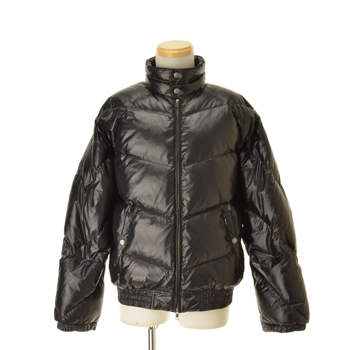SUPREME×Schott】26SS Glossy Lightweight Down Puffer Jacket Black 