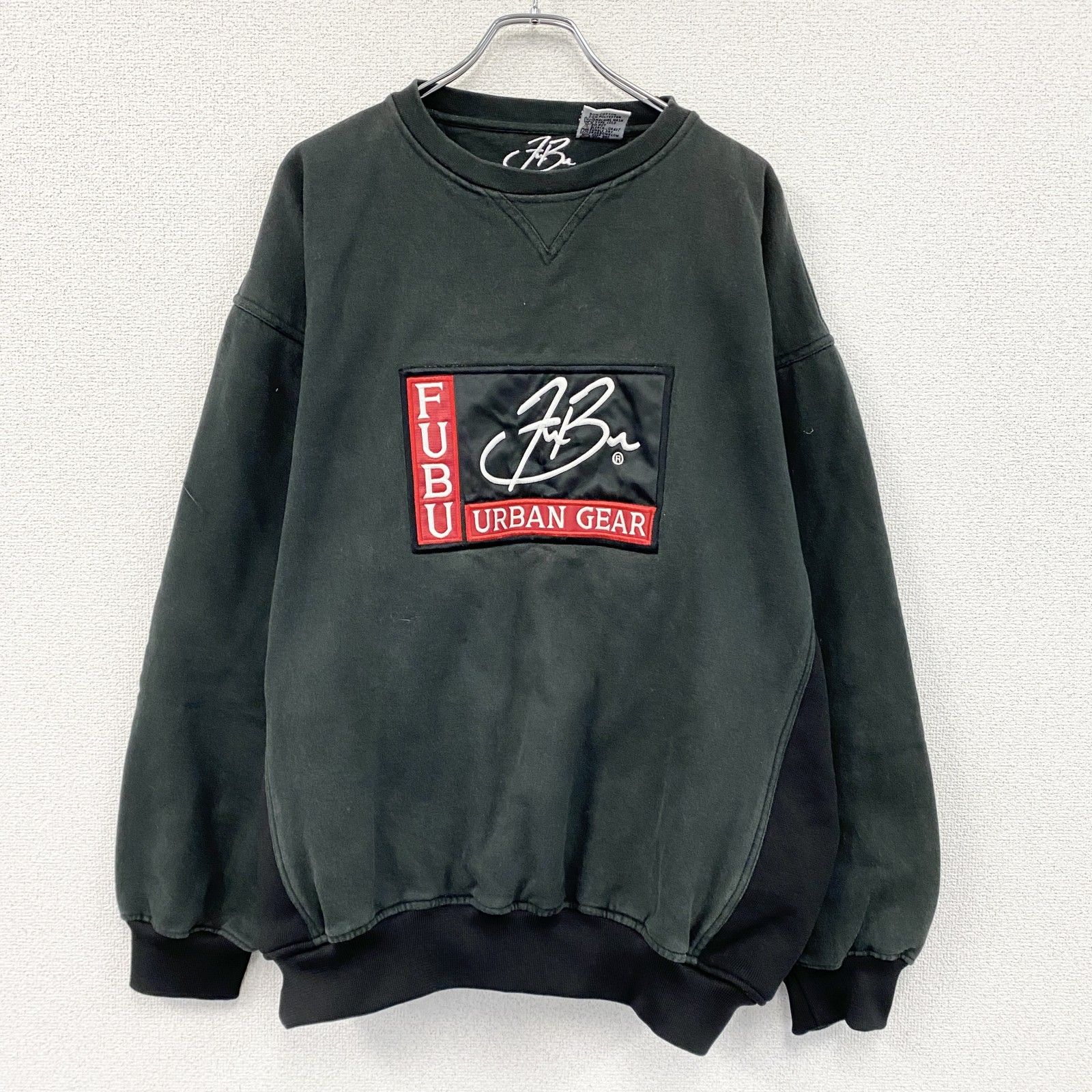 FUBU フブ URBAN GEAR スウェット/トレーナー 黒 ブラック XLサイズ 