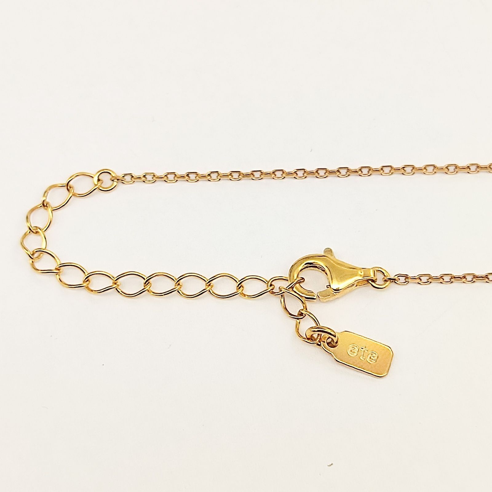 美品】ete エテ キュービックジルコニアネックレス ゴールドカラー