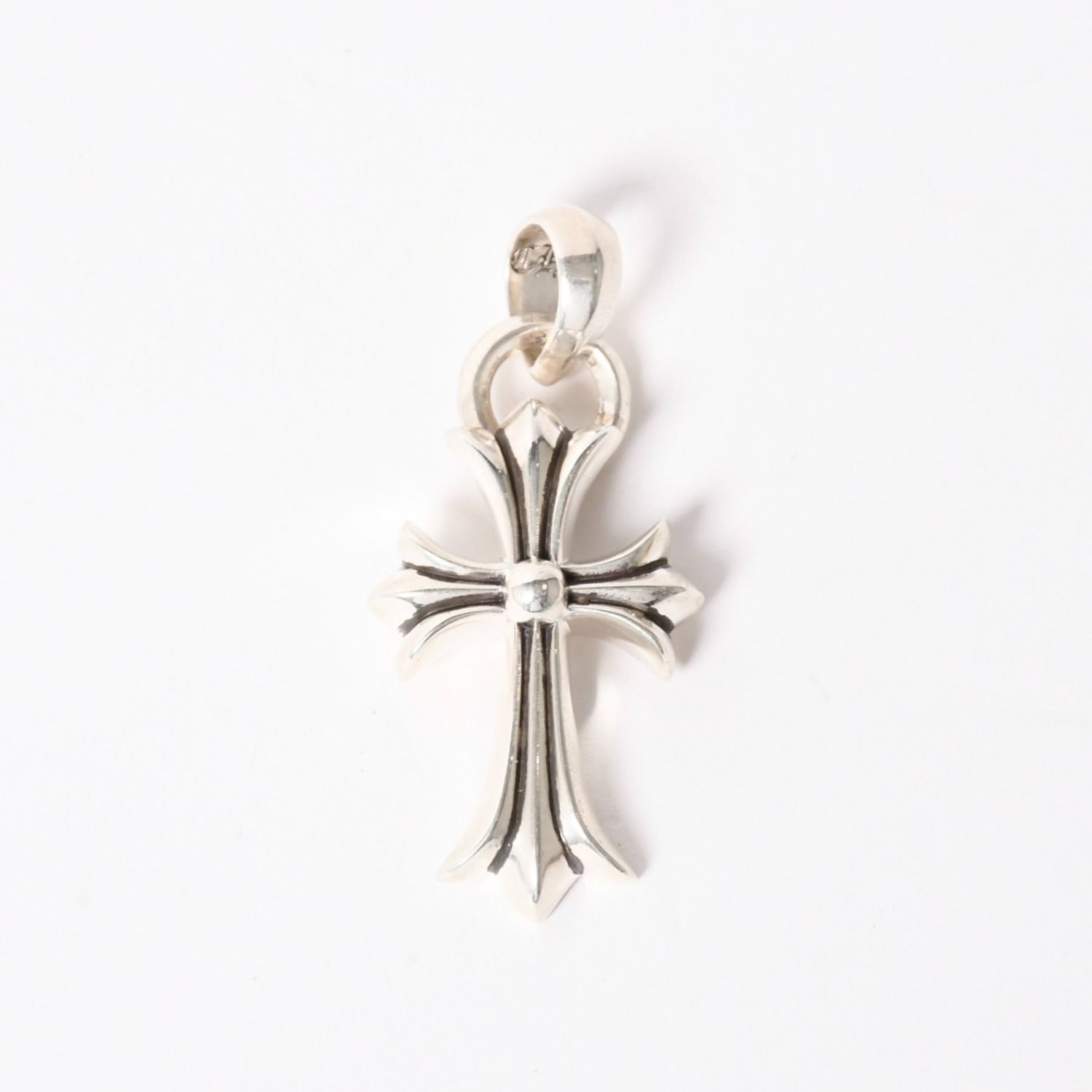 極美品 CHROME HEARTS クロムハーツ CH CRS SML W/BALE スモールCHクロス Wベイルペンダントトップ チャーム 重量約24.4g 中古 4a004091