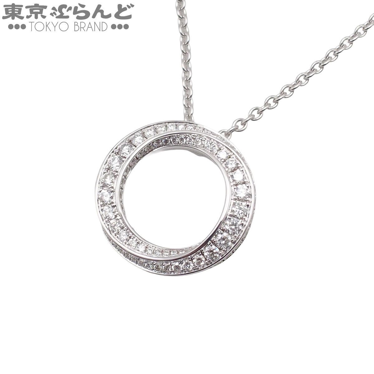 グラフ GRAFF スパイラル ペンダント ホワイトゴールド K18WG ダイヤモンド 0.64ct ネックレス レディース 仕上済 101838891