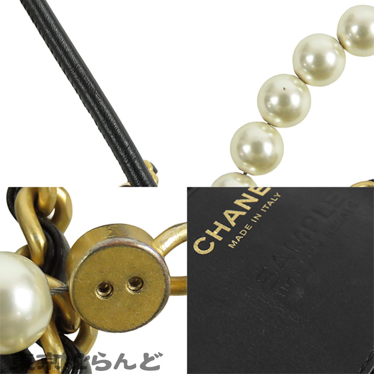 シャネル CHANEL シャネル22 AS3980 ブラック 黒 シャイニーカーフスキン ミニバッグ2WAYハンドバッグ パールチェーン ショルダーバッグ レディース サンプル品 101853295