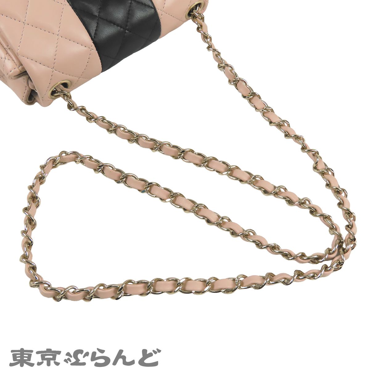 ひようこ品　本物 未使用■シャネル■スモール マトラッセ チェーン シャネル CHANEL チェーンショルダーバッグ A35200 ピンクxブラック