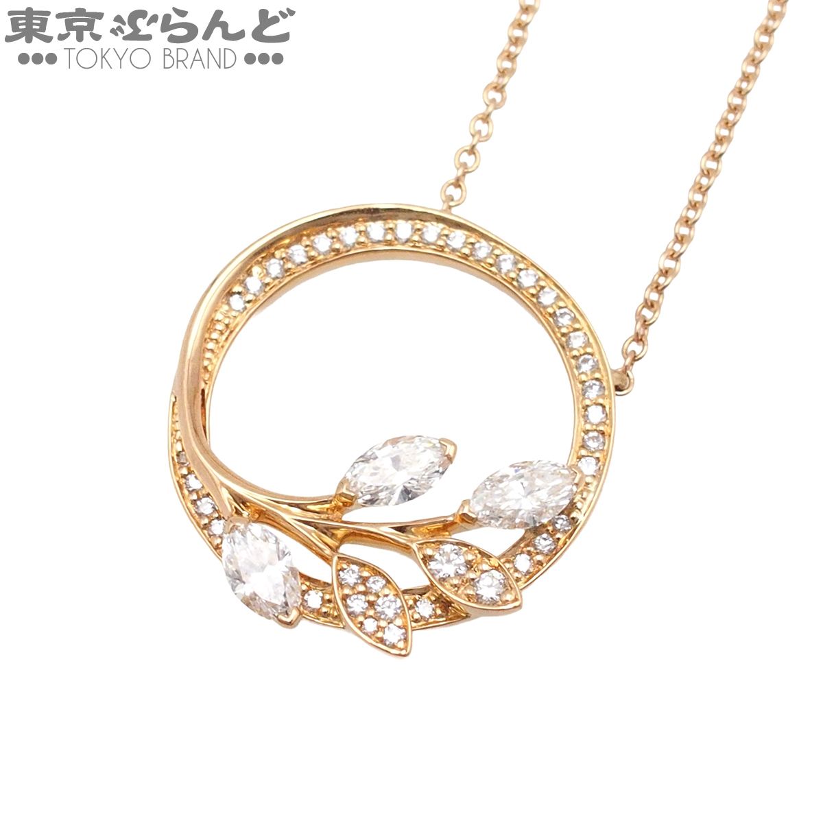 ティファニー TIFFANY&Co. ヴィクトリア ヴァイン ピンクゴールド ダイヤモンド K18PG 0.39ct ネックレス レディース 仕上済 101869765
