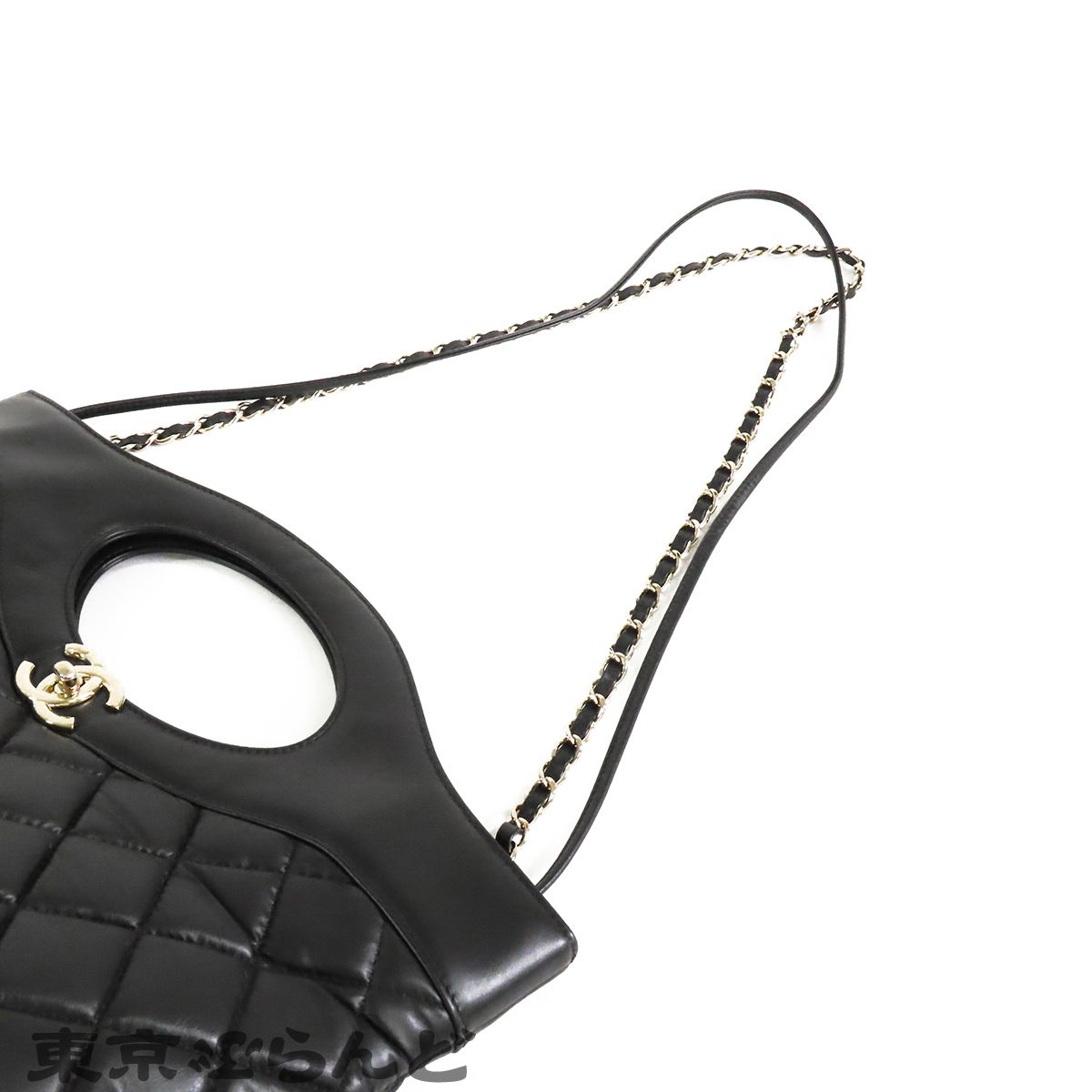 シャネル CHANEL シャネル31ライン ラージ ショッピングバッグ AS1010 ブラック 黒 ゴールド金具 カーフ 2WAY ハンドバッグ ショルダーバッグ レディース 101868010 シャネル CHANEL シャネル31ライン ラージ ショッピングバッグ AS1010 ブラック 黒 ゴールド金具 カーフ 2WAY ハンドバッグ ショルダーバッグ レディース 101868010