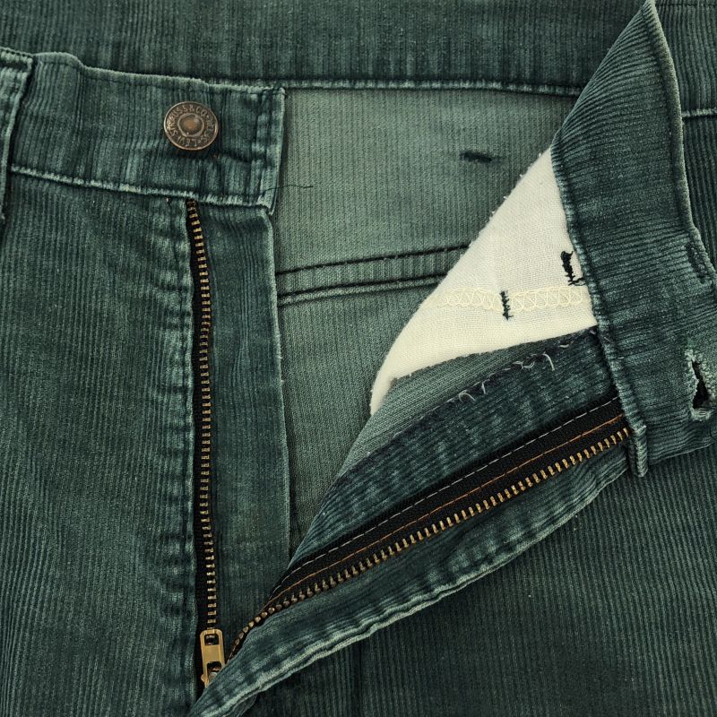 中古】80s LEVI'S 519 コーデュロイパンツ W32 緑 519-1532 TALON