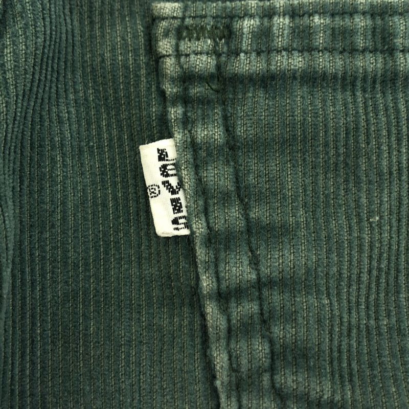 中古】80s LEVI'S 519 コーデュロイパンツ W32 緑 519-1532 TALON