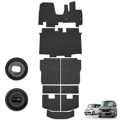 R◆N-BOX カスタム JF5 JF6 フロアマット 防水 ラゲッジマット シートバックマット 2D ラゲッジトレイ PVC 滑り止め 防汚 車種専用 9点セット