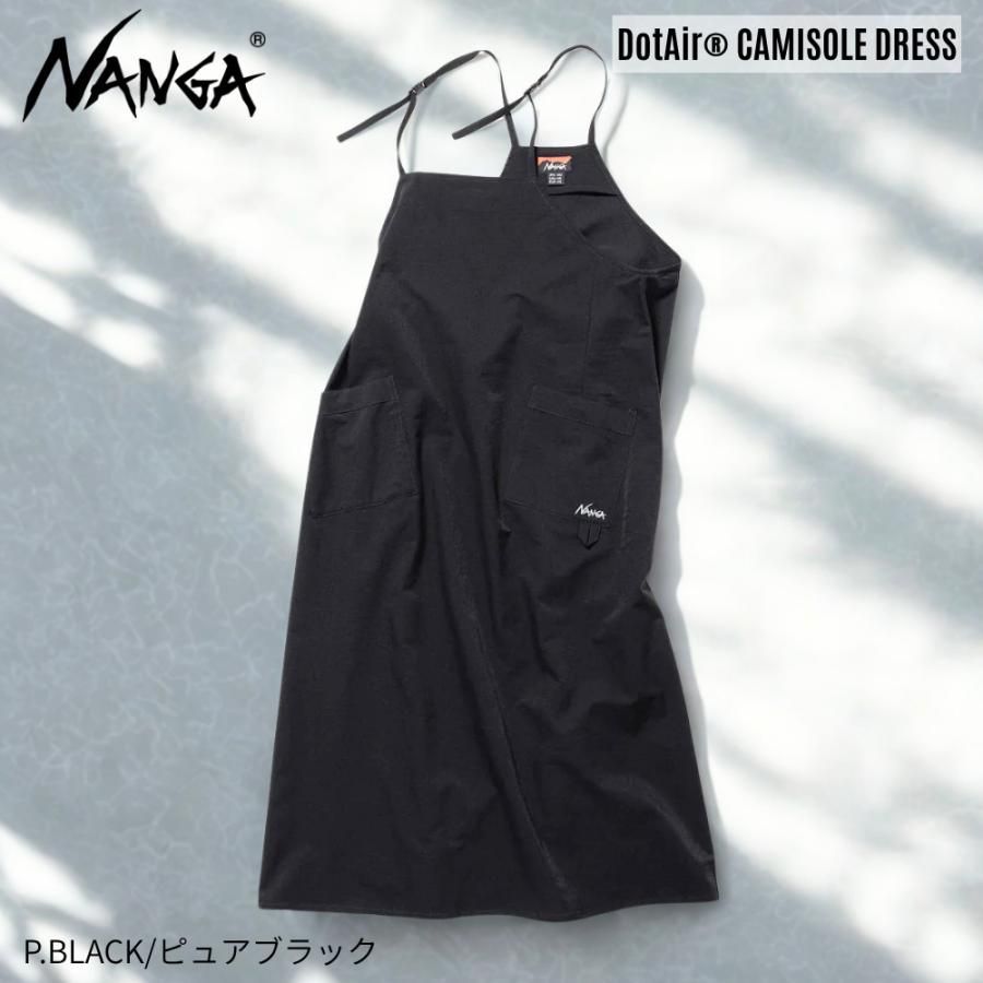 NANGA ナンガ DotAir CAMISOLE DRESS ドットエア キャミソールドレス N2501-1Z304B レディース ワンピース ロング丈 吸汗速乾 撥水 軽量｜ノースリーブ