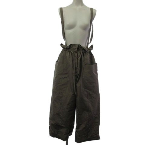 エブール ebure 4210600462 Micro Taffeta Suspender Wide Pants 36 ブラウン 茶 8,502円