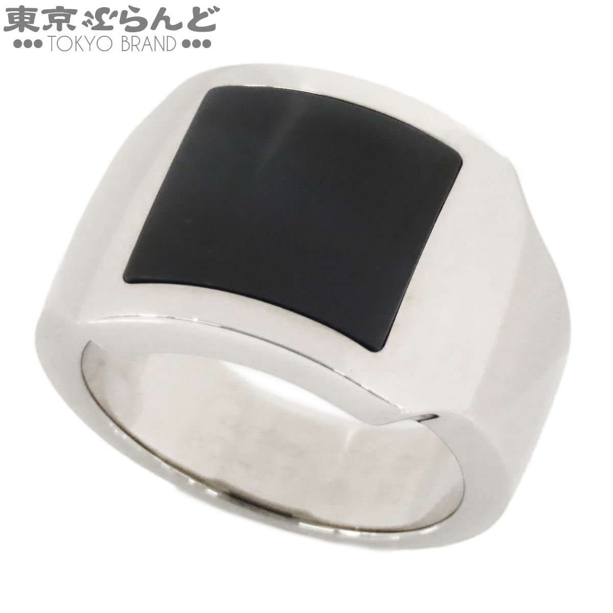 カルティエ CARTIER サントス デュモン リング ホワイトゴールド K18WG ホークスアイ 19.5号相当 指輪 メンズ 仕上済 101866283