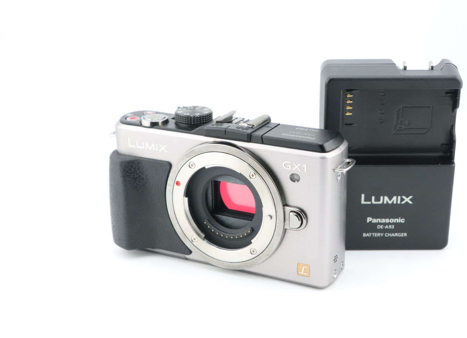 ★良品★﻿ショット数2552回★パナソニック PANASONIC LUMIX DMC-GX1 ブレードシルバー 充電器付★　W0588＃4964