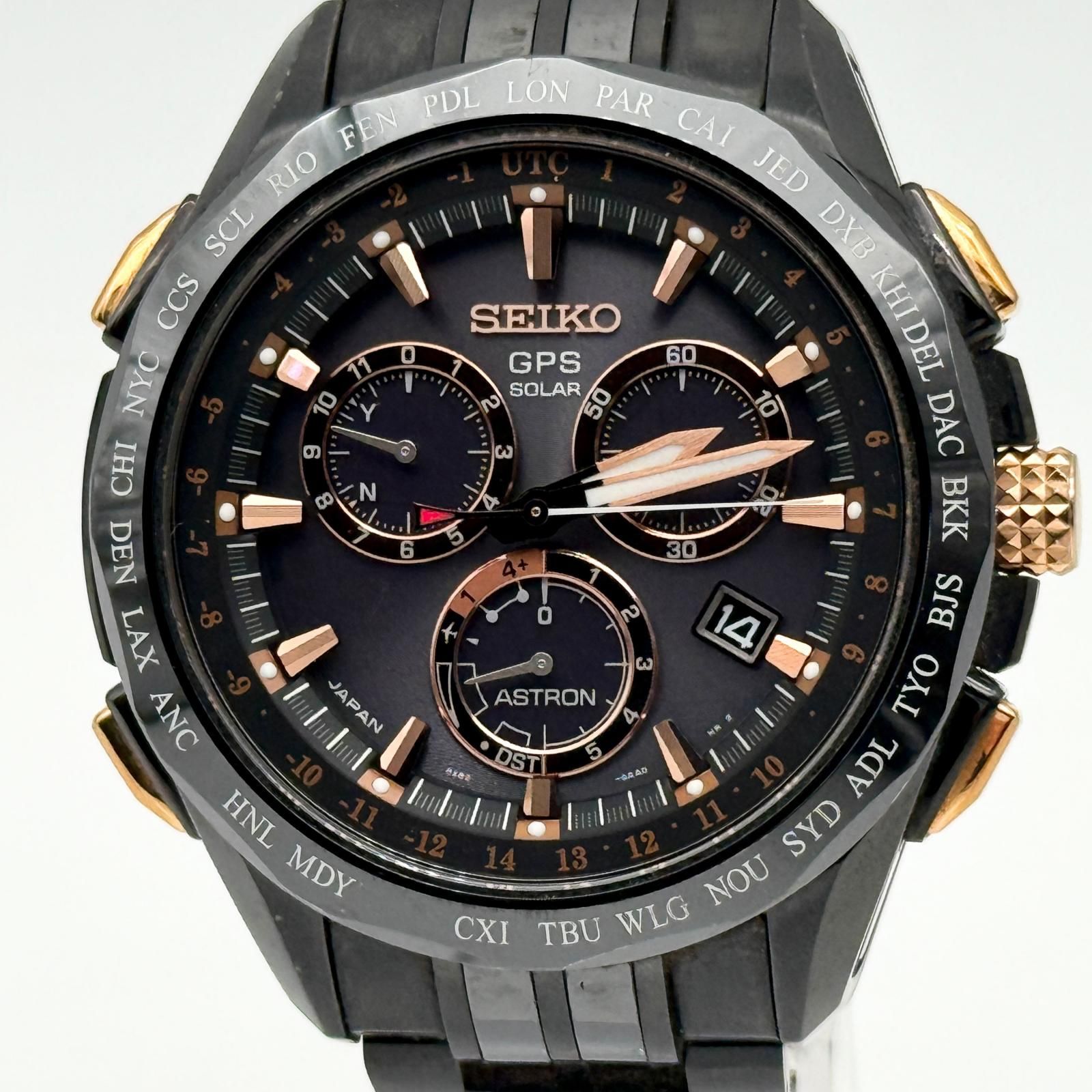 SEIKO セイコー 2014リゾート3000本限定 アストロン 8X82-0AD0 ブラック ソーラー電波 メンズ 腕時計 稼働品｜詳細画像