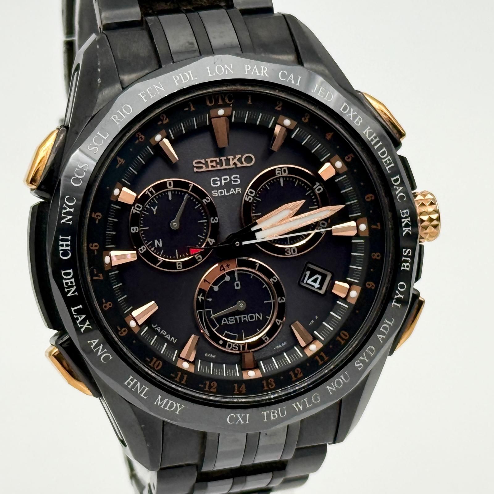 SEIKO セイコー 2014リゾート3000本限定 アストロン 8X82-0AD0 ブラック ソーラー電波 メンズ 腕時計 稼働品｜腕時計(クォーツ)
