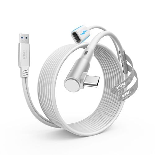 KIWI design リンクケーブル 充電可能 Quest 3/Quest 3S/Quest 2/Pro/Pico 4/Pico 4 Ultraに対応 linkケーブル 5M usb c ケーブル アクセサリー 5Gbps 高速データ転送 88aadedf