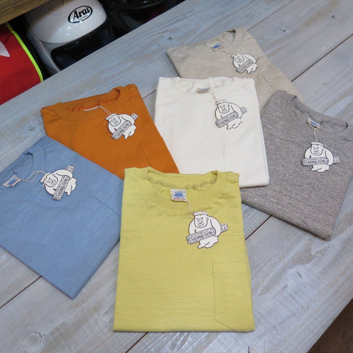 【ジョングラッコー/ストロングアーム】 スタンダード ポケットT/無地 John Gluckow Lot.JG-CS07 日本製