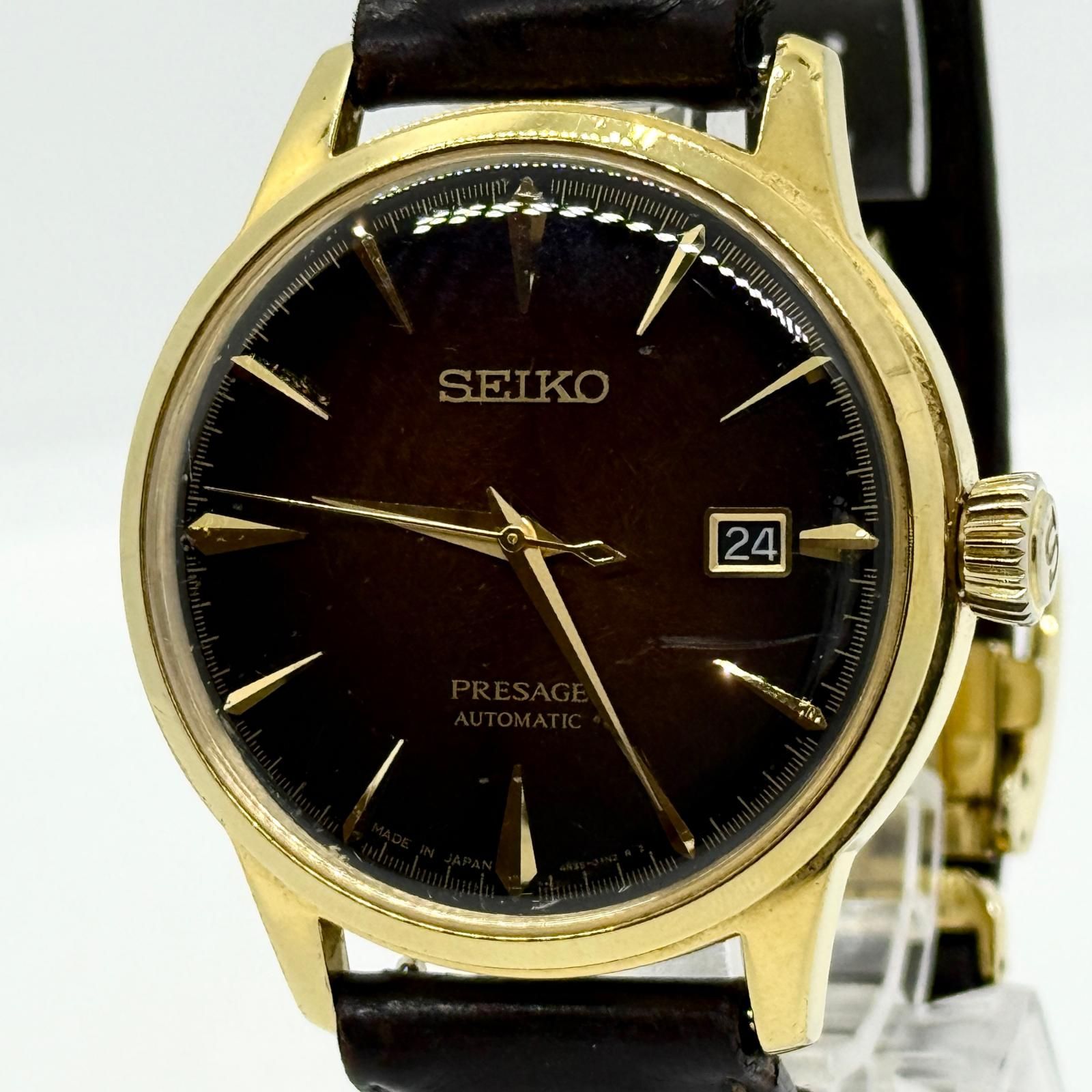 SEIKO セイコー PRESAGE プレサージュ 8000本限定4 R35-03M0 ブラウン AT メンズ 腕時計 稼働品