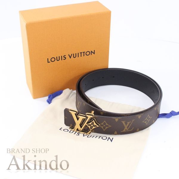【新品】ルイヴィトン ベルト･LV フラワー 40MM 90 リバーシブル 85～95cm モノグラム 茶 ブラウン メンズ M4061U スーツ ビジネス カジュアル LOUIS VUITTON ブランド プレゼント ギフト ビトン