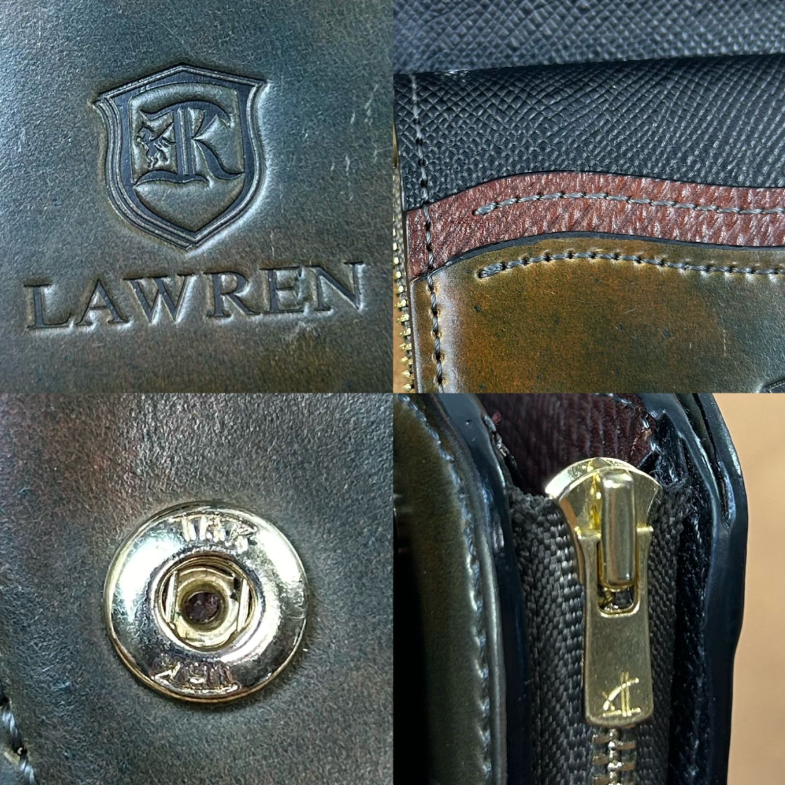 LAWREN シェルコードバン マーブルブラック ホーウィン スタンプ 極めて希少 Horweenスタンプ付き】マーブルブラック シェルコードバン