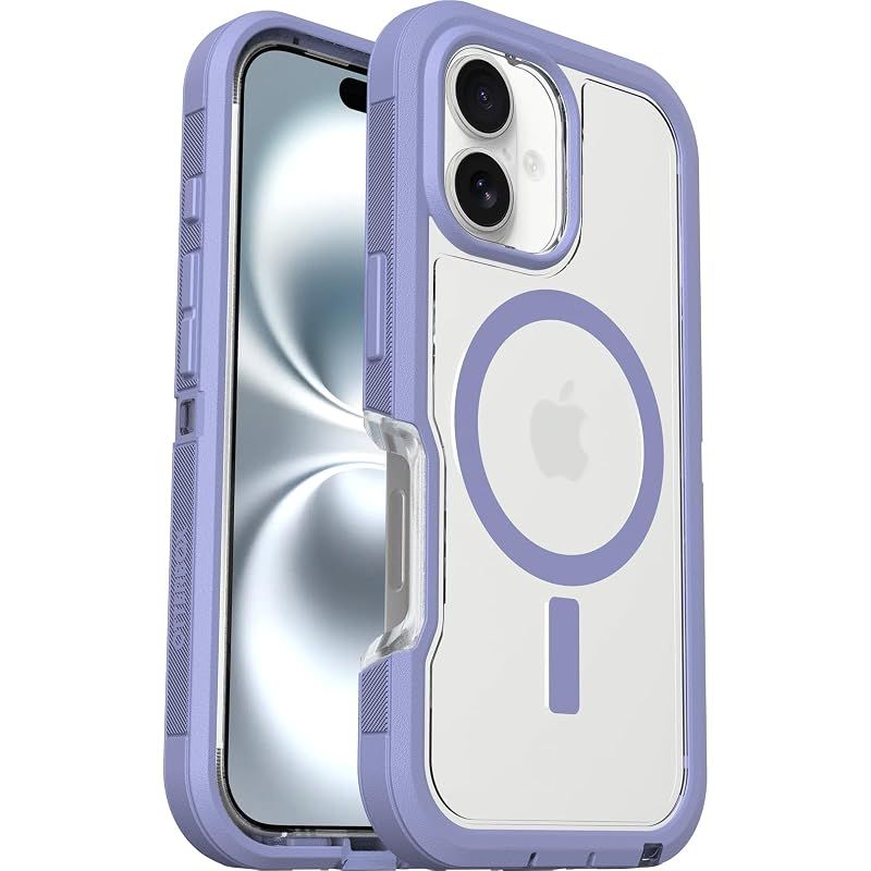 【新品】 【OtterBox】全米No1ブランド 軍事規格の7倍の強度 iPhone 16用 耐衝撃 衝撃吸収 米軍MIL規格 Magsafe対応ケース Defender XT ラベンダーヘイズ 【国内正規品】 〔オッターボックス〕