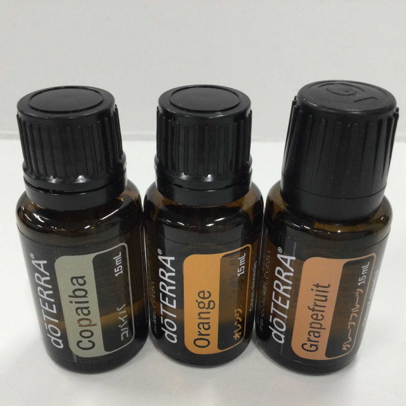H2054 doTERRA ドテラ コパイバ 使用期限：202810・オレンジ 使用期限：202810・グレープフルーツ 使用期限：202912 15ml 計3点セット