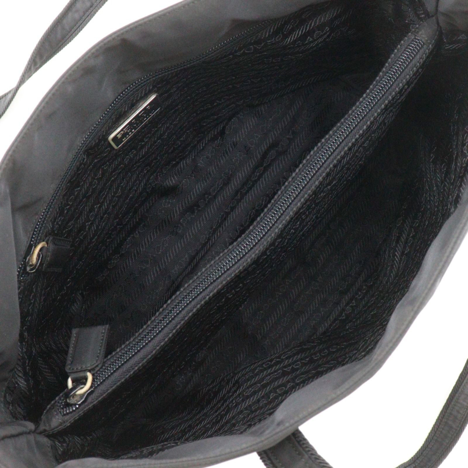 PRADA】プラダ ロゴ刺繍 ナイロン 黒 レディース トートバッグ - メルカリ