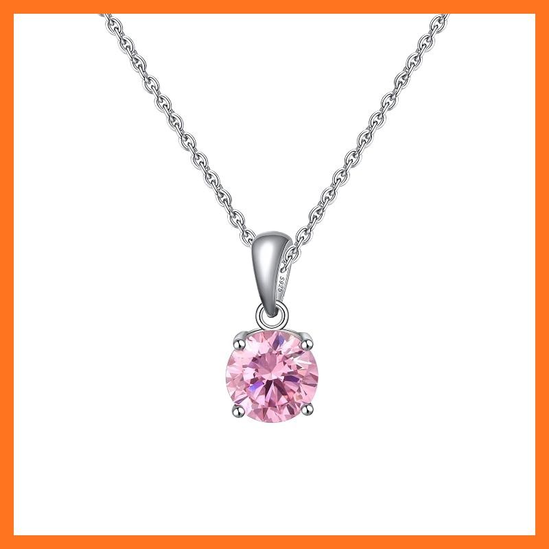 【新品】 Bellitia Jewelry 誕生石 ネックレス 可愛い シンプルな宝石 ペンダント ピンク トルマリン 10月 シルバー925 レディース 45cm