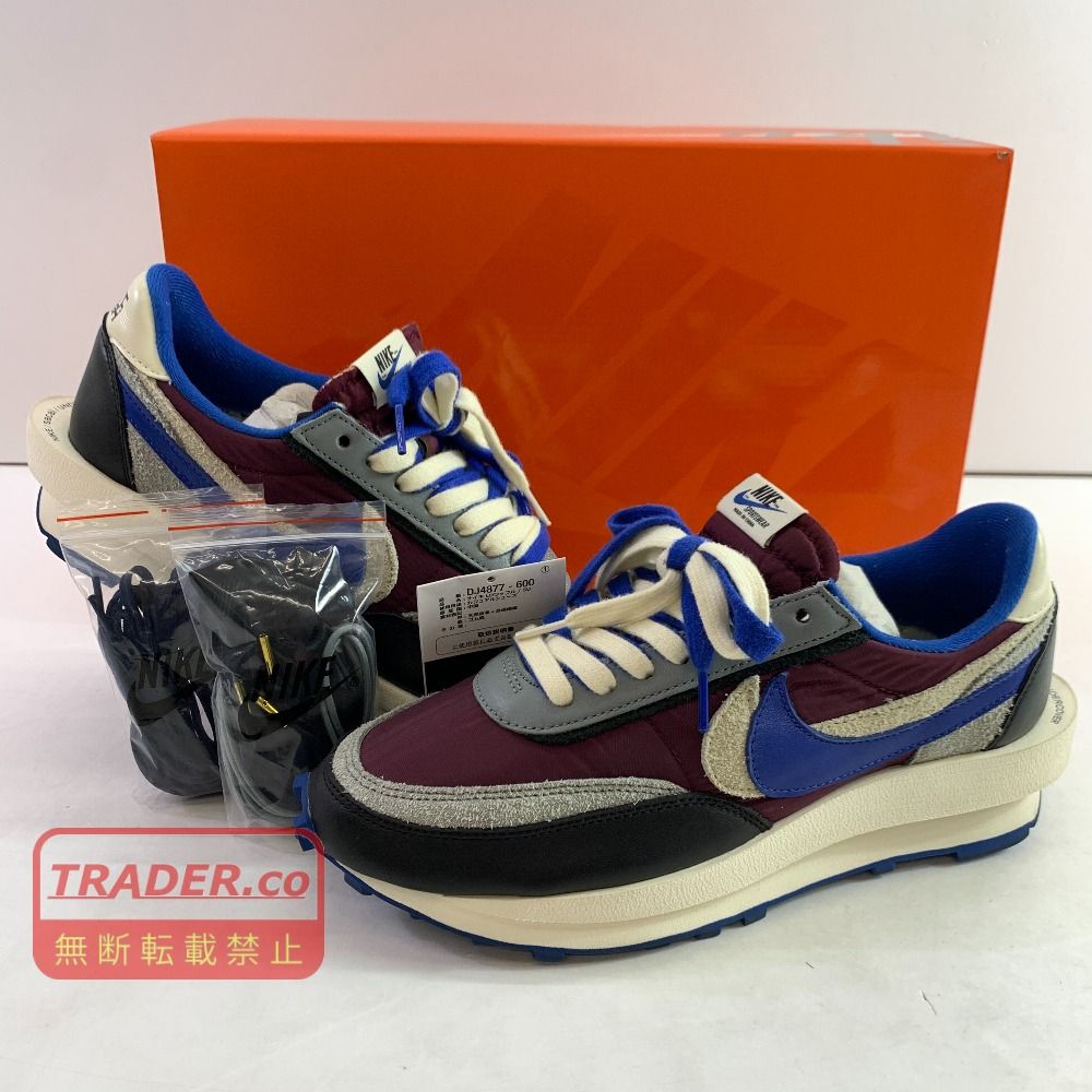 04w7201▽※【中古】UNDERCOVER × sacai × Nike DJ4877-600 アンダーカバー × サカイ × ナイキ LD ワッフル ナイトマルーン/ペールアイボリー グラウンドグレー チームロイヤル 27.5cm【八王子店】