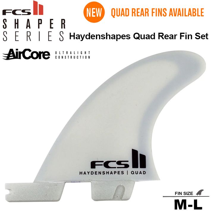 FCS2 フィン 送料無料！ HAYDENSHAPES QUAD REAR FIN SET ヘイデン