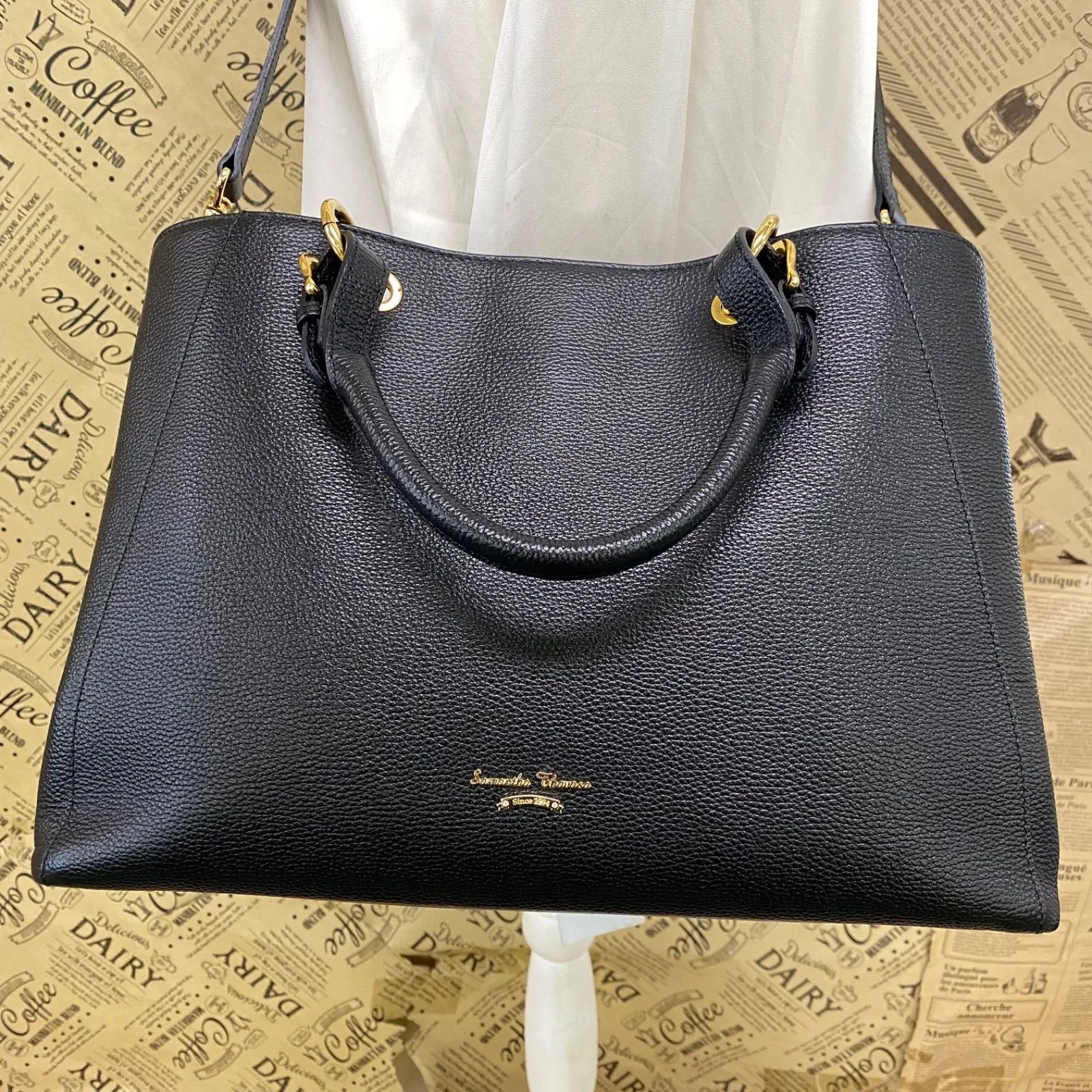 サマンサタバサ ２WAY ショルダー トート バッグ A４収納可 大容量 ビジネス GF199