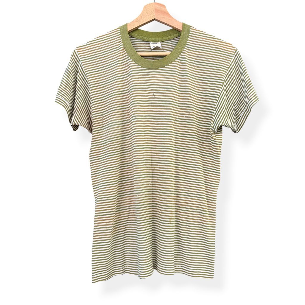 70's DIENER ボーダーTシャツ ストライプ Stripe T-shirt シングルステッチ ペンキ ダメージ 古着 アメカジ Vintage No.A169