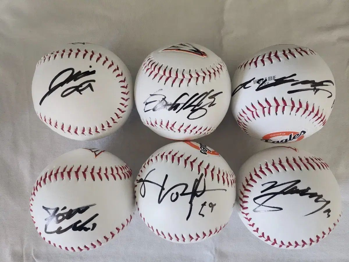 Hanwhae Eagles(ハンファ・イーグルス) サイン入り ロゴボール まとめ 出品