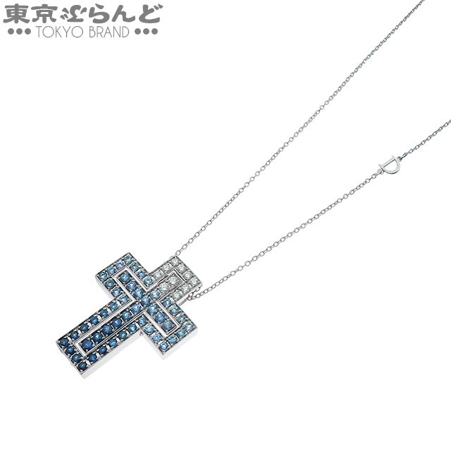 ダミアーニ Damiani ベルエポックアイスバーグネックレス 20088476 ホワイトゴールド K18WG サファイア ダイヤモンド M 日本上陸40周年記念 ペンダント 箱・証明書付き ユニセックス 仕上済 101827191