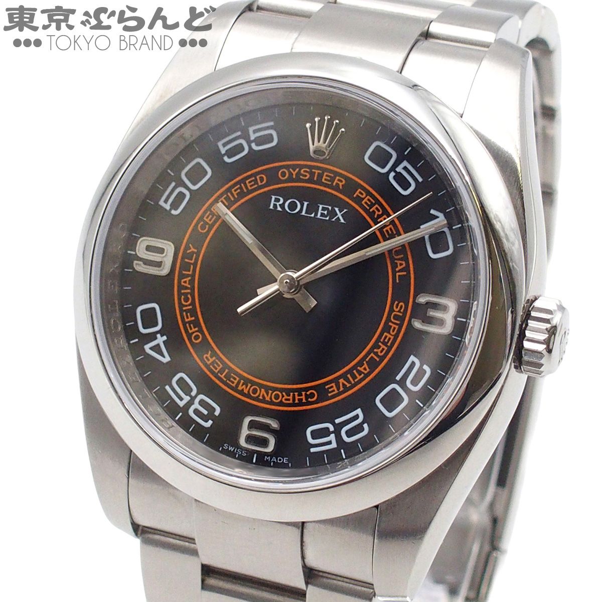 ロレックス ROLEX オイスターパーペチュアル 116000 ブラック SS オイスターブレス V番 コンセントリック 腕時計 メンズ 自動巻 101843544