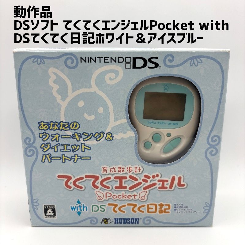動作品 DS てくてくエンジェルPocket with DSてくてく日記ホワイト&アイスブルー