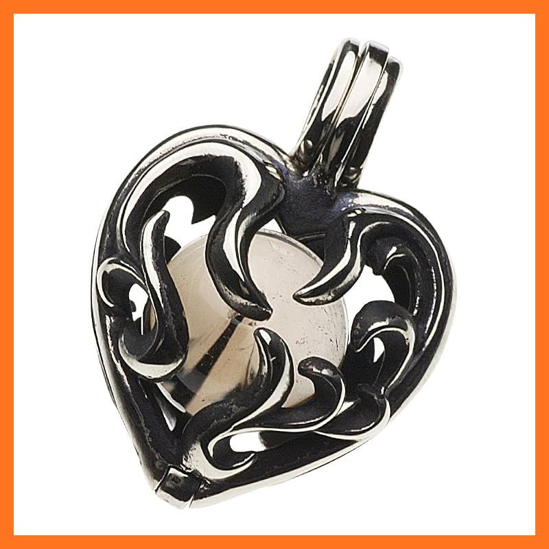 【新品】 [セノーテ] ハート パワーストーン ケース ペンダント スモーキークォーツ【ホワイトメタルアクセサリー】 n0013sq