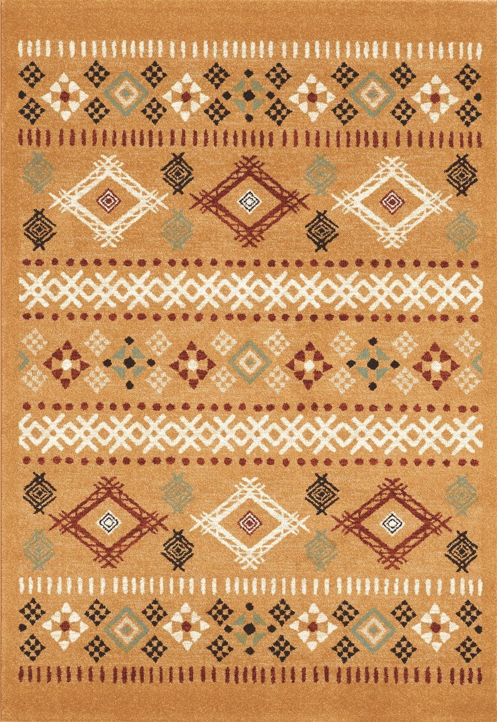 ベルギー製（アスワン） ギャベ風デザインラグ（ウィルトン織） ルリ 133×195cm CL6262-65（ベージュ）※北海道、沖縄、離島等にはお届けできません