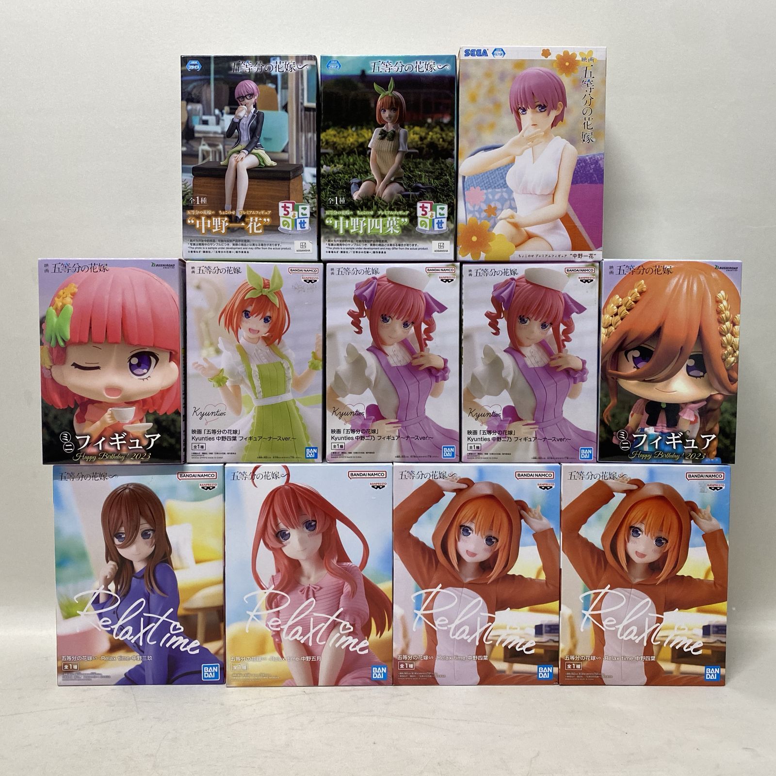 浜館41-1483] 五等分の花嫁 プライズ まとめ 12個セット 一花 二乃 三