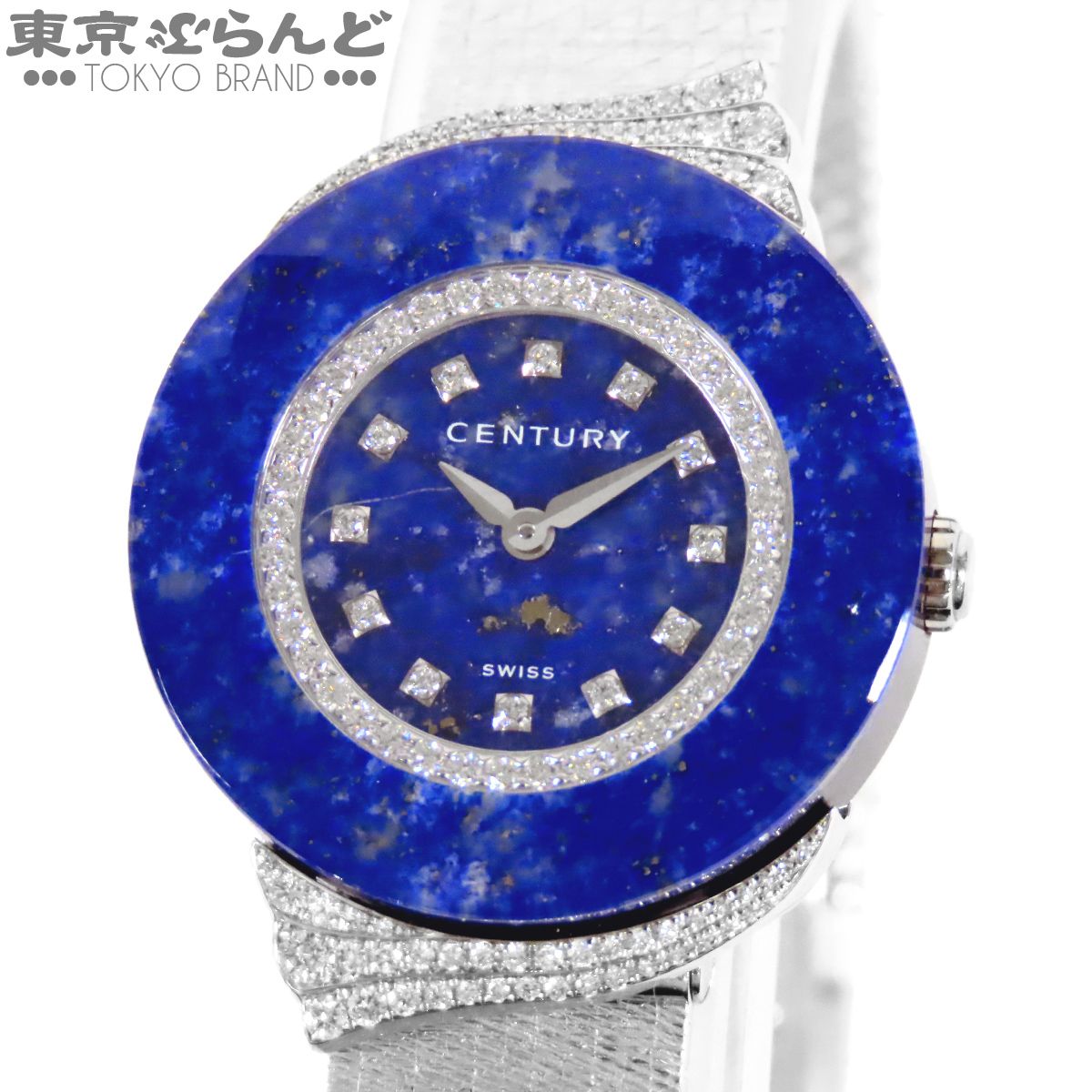 センチュリー CENTURY タイムジェム アレグリア 649.L5.S.L5P.66.WMG ブルー K18WG ラピスラズリ ダイヤモンドベゼル 金無垢 腕時計 レディース クォーツ 101845323