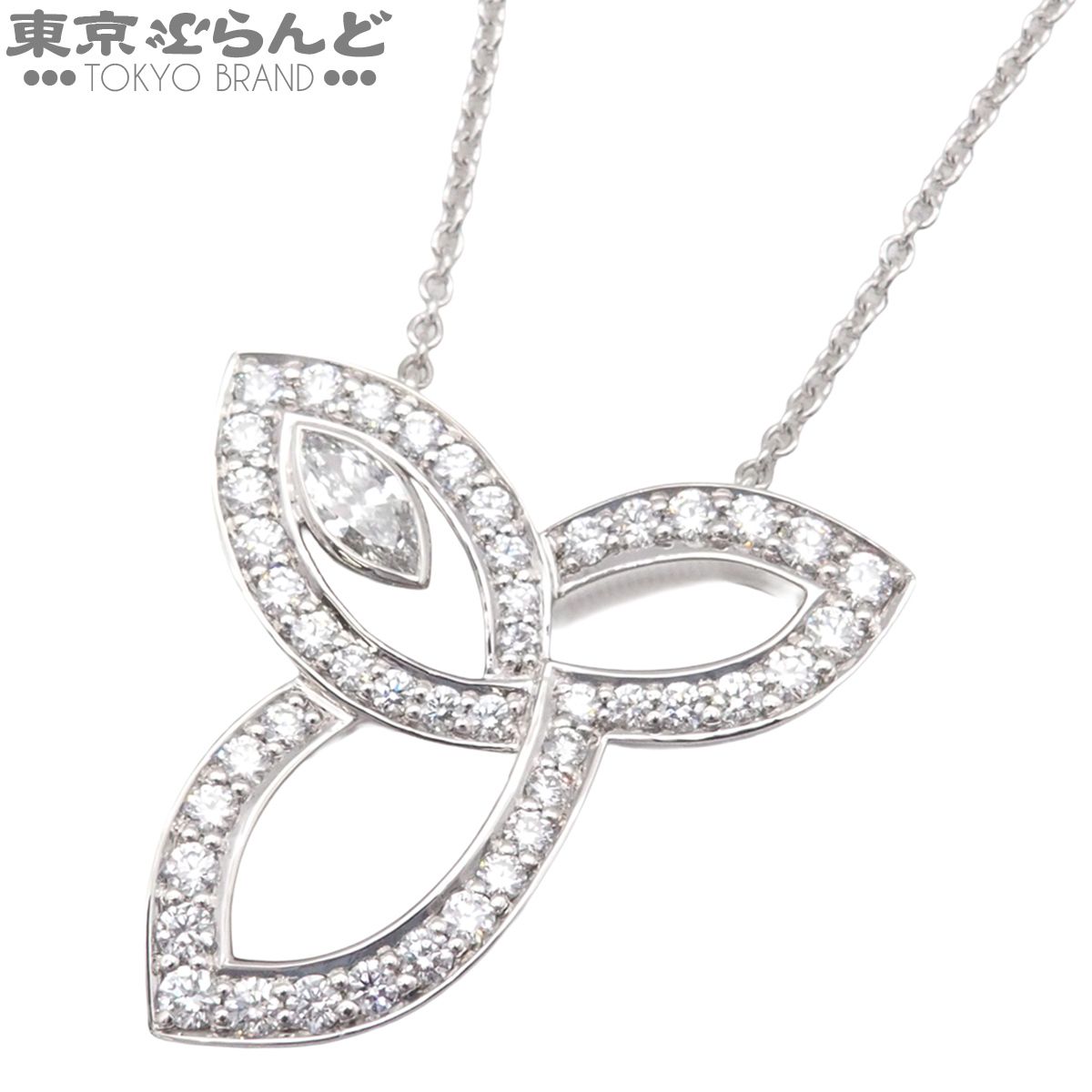 ハリーウィンストン HARRY WINSTON リリークラスター ペンダント ネックレス 46PD 計約0.68ct PEDPMQRFLC プラチナ Pt950 レディース 仕上済 101865899
