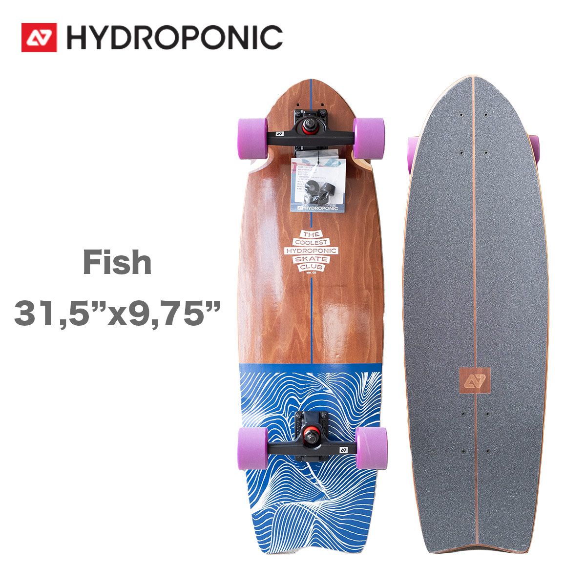 スケートボード ハイドロポニック Hydroponic コンプリート Surfskate Complete Fish 31.5インチ Coolest スケボー サーフスケート フィッシュ ターン 回転 ハイドロフォニック アーバン HP-L0126-07